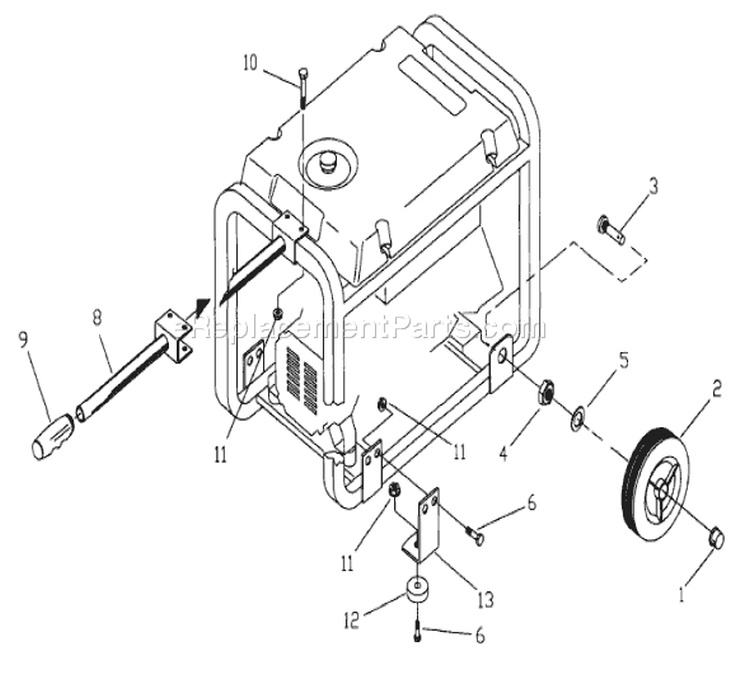 Page A Diagram and Parts List for 0563-0  Briggs and Stratton Generator